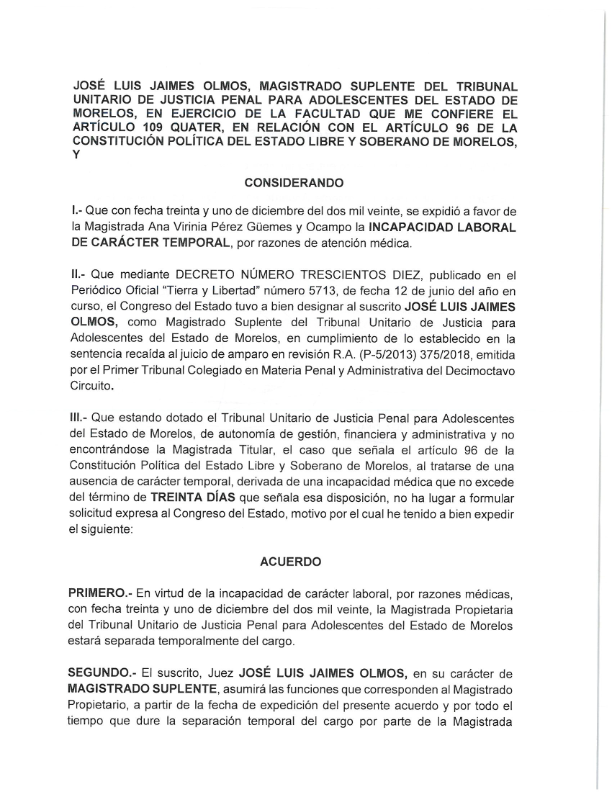 Acuerdo General 31/12/2020