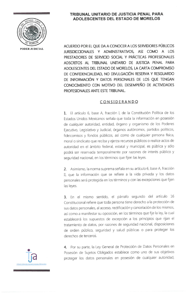 Carta de confidencialidad